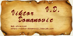 Viktor Domanović vizit kartica